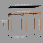 Wooden Carport Shelter – Outdoor Parking Canopy for Cars and Motorcycles - Image 5