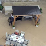Wooden Pergola BBQ Shelter – Outdoor Grill Gazebo with Double Cooking Station - Image 4