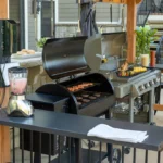 Wooden Pergola BBQ Shelter – Outdoor Grill Gazebo with Double Cooking Station - Image 5