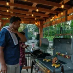 Wooden Pergola BBQ Shelter – Outdoor Grill Gazebo with Double Cooking Station - Image 2