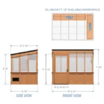 Cedar Wood Greenhouse – Flat Roof Outdoor Garden Greenhouse with Polycarbonate Panels - Image 6