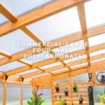 Cedar Wood Greenhouse – Flat Roof Outdoor Garden Greenhouse with Polycarbonate Panels - Image 5