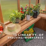 Cedar Wood Greenhouse – Flat Roof Outdoor Garden Greenhouse with Polycarbonate Panels - Image 3
