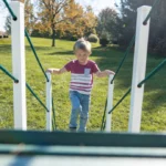 Wooden Swing Set with Slide, Climbing Ramp & Play Tower – Backyard Playground for Kids - Image 4