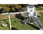 Stargazer Vinyl Swing Set with Playhouse – Double Slide, Swings, and Modern Backyard Playground - Image 5